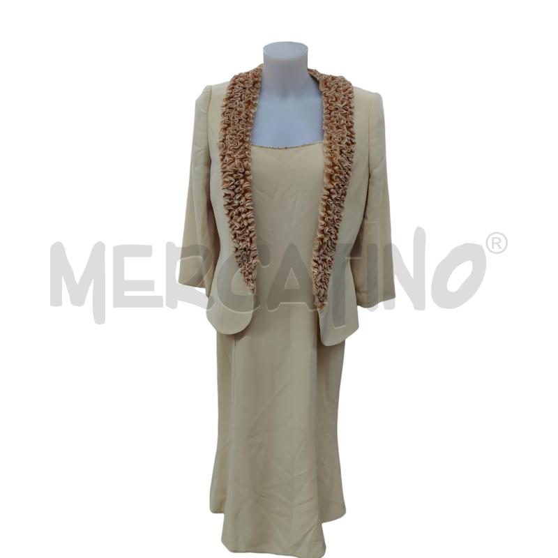 COMPLETO DONNA BEIGE GIACCA + VESTITO  | Mercatino dell'Usato Leini' 1