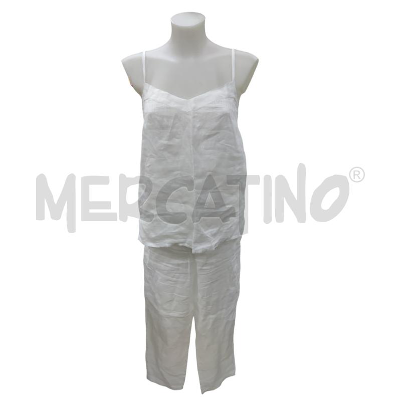 COMPLETO DONNA INTIMISSIMI BIANCO LINO 100% | Mercatino dell'Usato Leini' 1