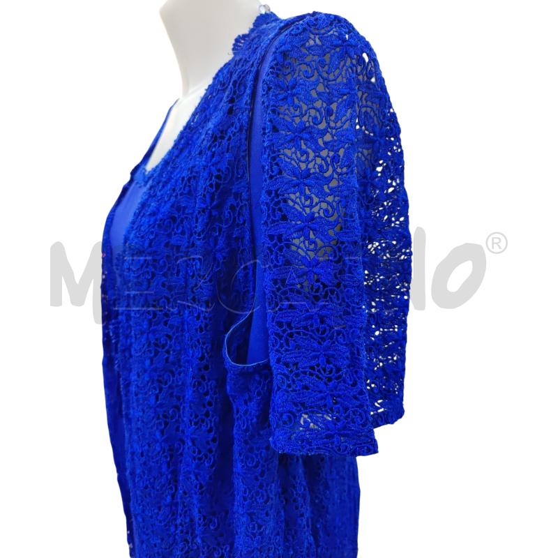 COMPLETO DONNA VESTITO + SPOLVERINO BLU ELETTRICO  | Mercatino dell'Usato Leini' 2