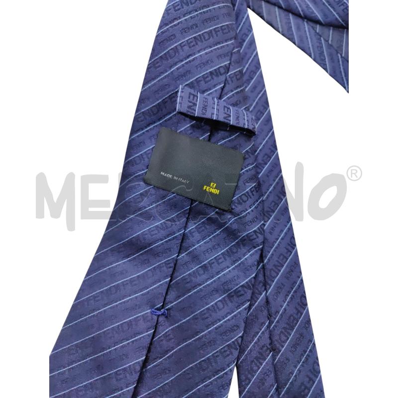 CRAVATTA FENDI SETA BLU SCURO | Mercatino dell'Usato Leini' 2
