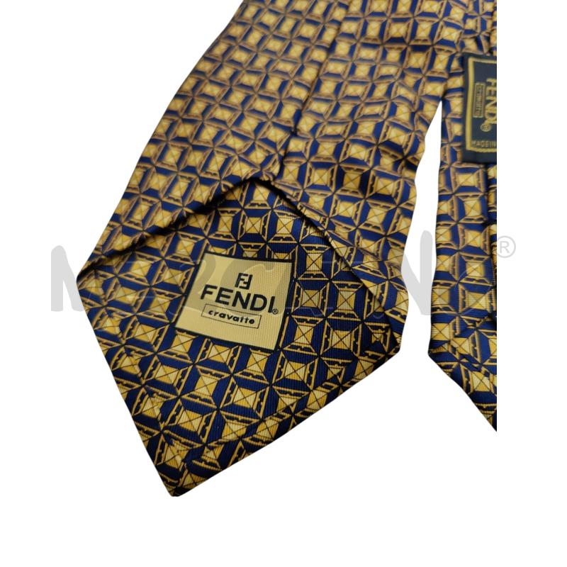 CRAVATTA FENDI SETA FANTASIA GIALLA | Mercatino dell'Usato Leini' 2