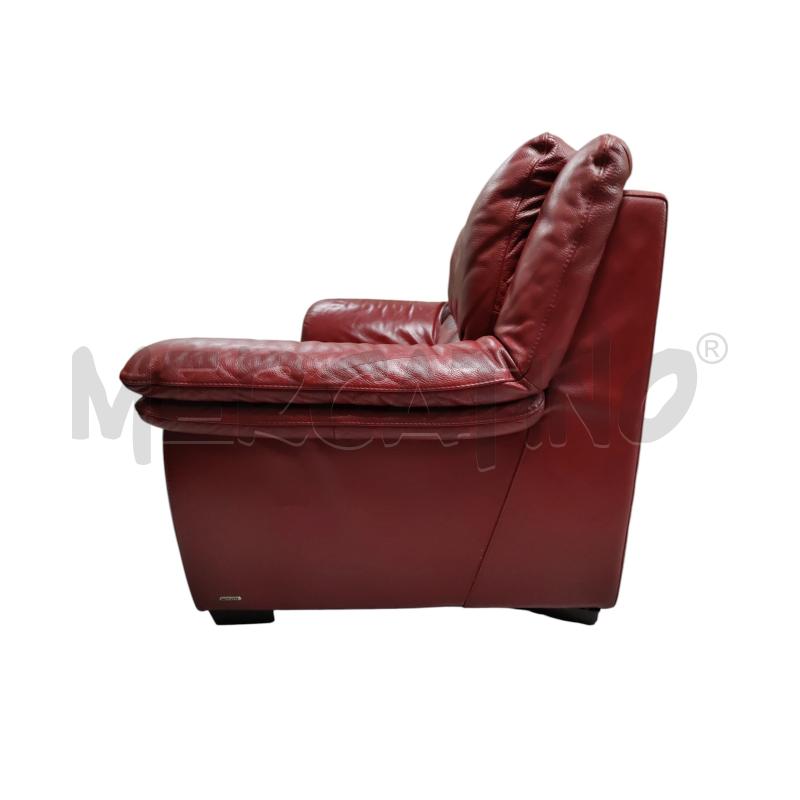 DIVANO VERA PELLE NATUZZI AMARNTO | Mercatino dell'Usato Leini' 4