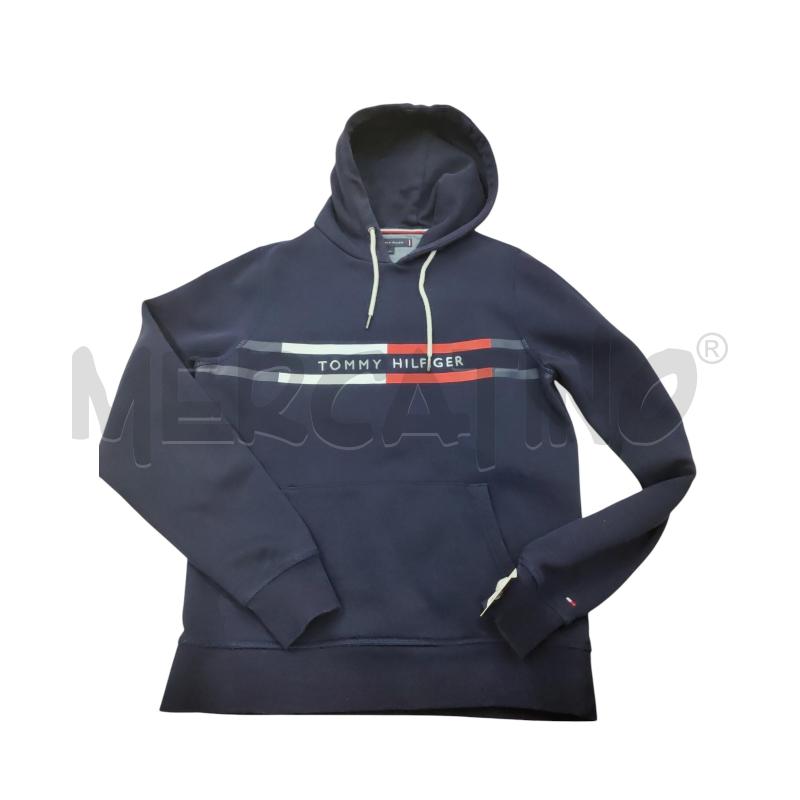 FELPA UOMO TOMMY HILFIGER BLU | Mercatino dell'Usato Leini' 1