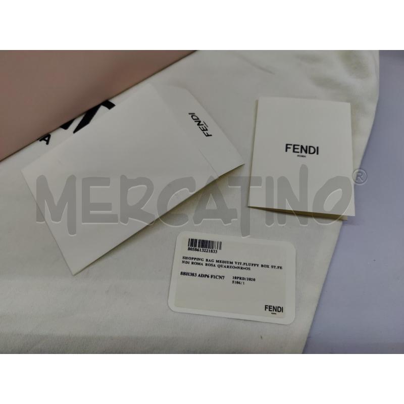 FENDI ROMA SHOPPING IN PELLE DI VITELLO ROSA CIPRIA | Mercatino dell'Usato Leini' 4