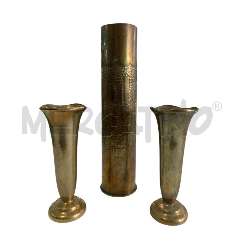 FIORIERA ALTARE OTTONE 3 PEZZI  | Mercatino dell'Usato Leini' 1