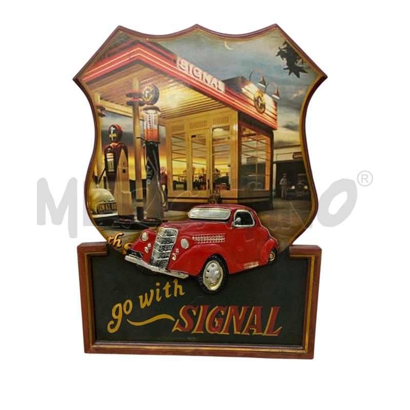 INSEGNA LEGNO DA APPENDERE GO WITH SIGNAL | Mercatino dell'Usato Leini' 1
