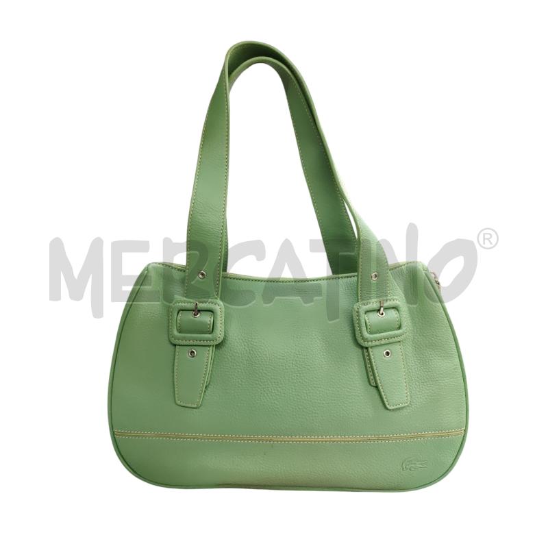 LACOSTE BORSA A SPALLA VERDE PASTELLO  | Mercatino dell'Usato Leini' 1