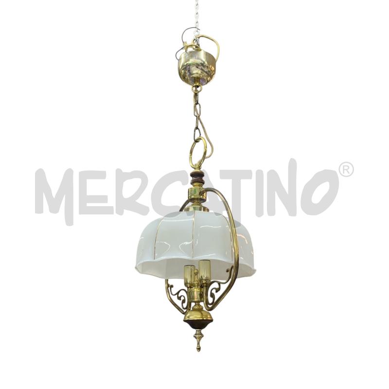 LAMPADARIO BIANCO DUE LUCI | Mercatino dell'Usato Leini' 1