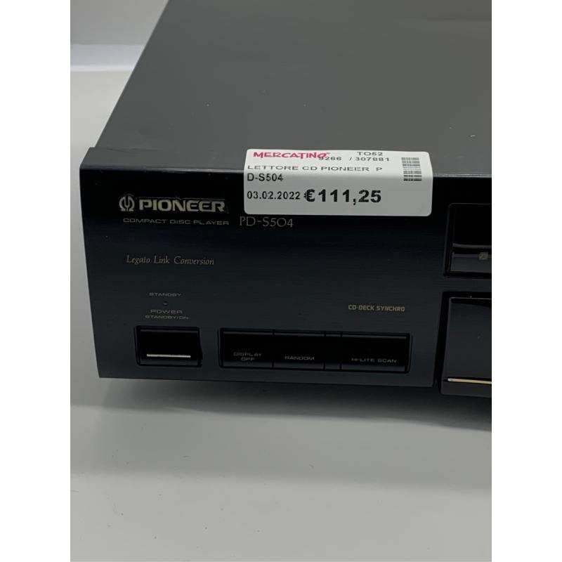 LETTORE CD PIONEER  PD-S504 | Mercatino dell'Usato Leini' 2
