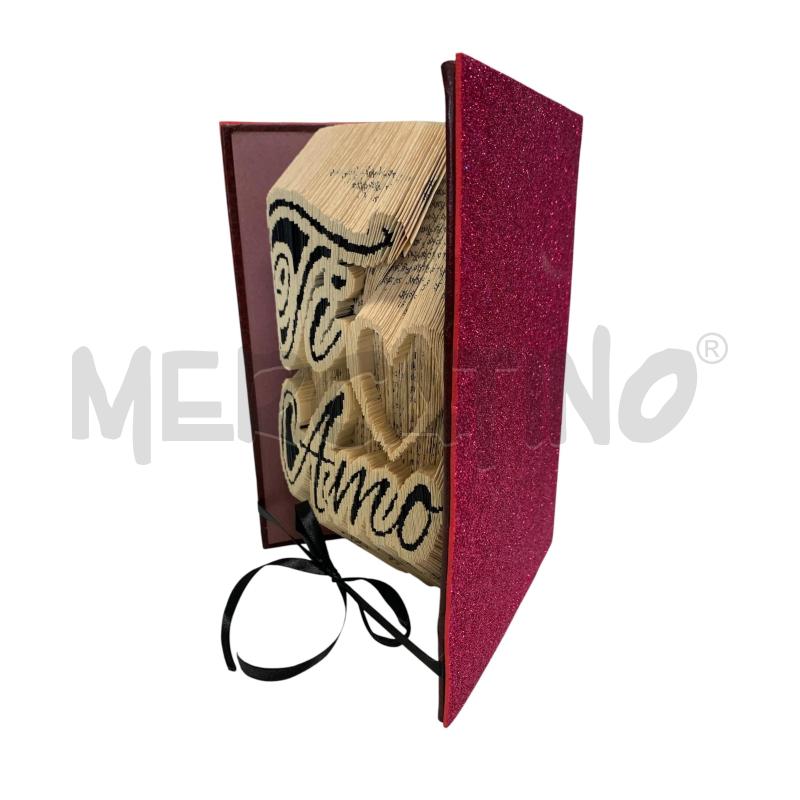 LIBRO BOOK FOLDING CON SCRITTA TI AMO REALIZZATO TOTALMENTE A MANO COLORATO A MANO | Mercatino dell'Usato Leini' 2