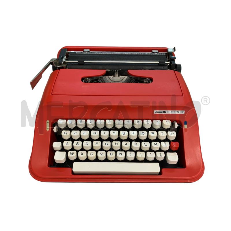 MACCHINA DA SCRIVERE OLIVETTI LETTERE 92 ROSSA CON CONFEZIONE ORIGINALE  | Mercatino dell'Usato Leini' 1