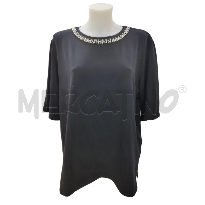MAGLIA DONNA OLTRE NERA COLLO PERLINE | Mercatino dell'Usato Leini' 1