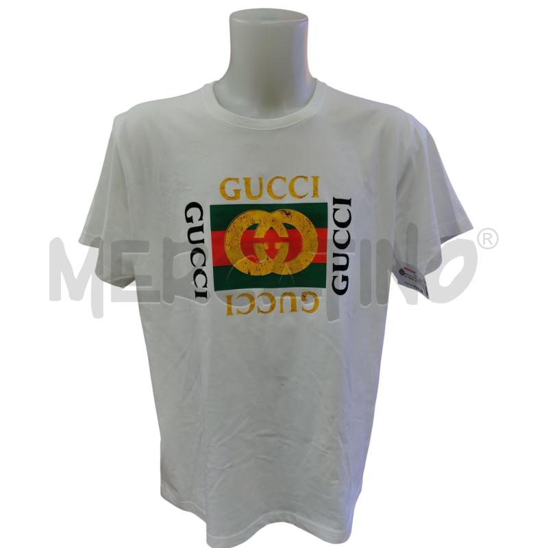 MAGLIA UOMO BIANCA LOGO VERDE 100%COTONE | Mercatino dell'Usato Leini' 1