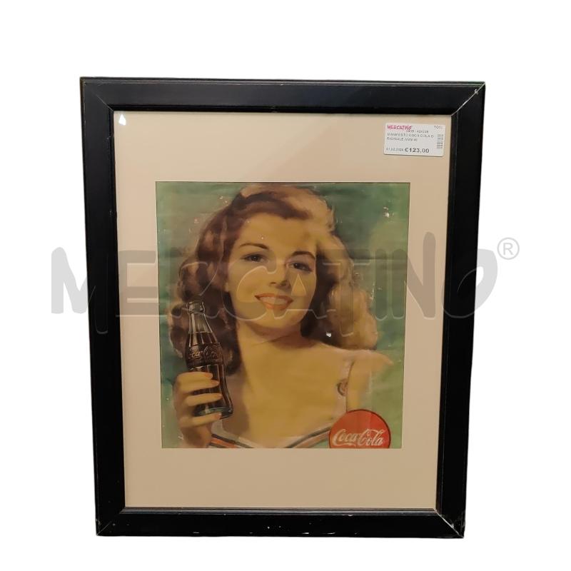 MANIFESTO COCA COLA ORIGINALE ANNI 40/50  | Mercatino dell'Usato Leini' 1