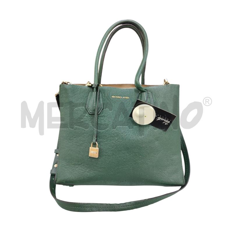 MICHAEL KORS MODELLO MERCER IN PELLE MARTELLATA VERDE | Mercatino dell'Usato Leini' 1