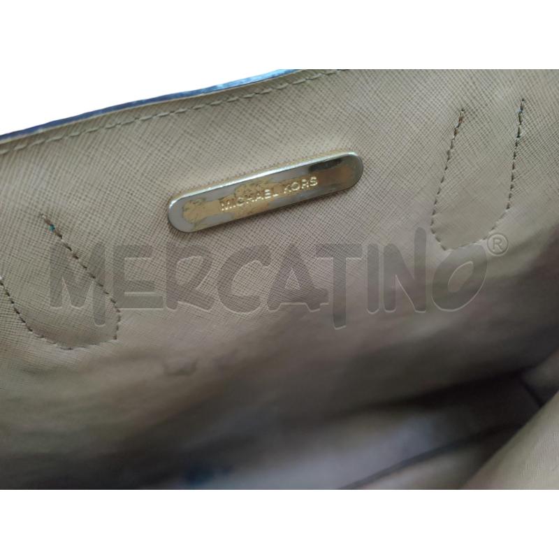MICHAEL KORS MODELLO MERCER IN PELLE MARTELLATA VERDE | Mercatino dell'Usato Leini' 3