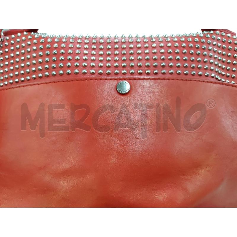 ORCIANI BORSA A MANO ROSSA CON BORCHIE IN PELLE  | Mercatino dell'Usato Leini' 5
