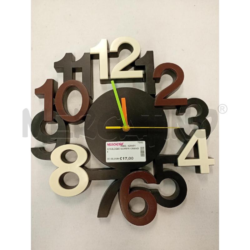 OROLOGIO NUMERI GRANDI  | Mercatino dell'Usato Leini' 1
