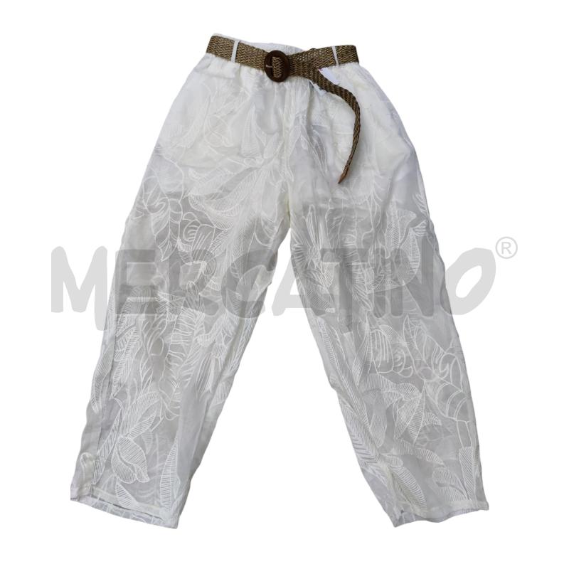 PANTALONE DONNA BIANCO COTONE  | Mercatino dell'Usato Leini' 1