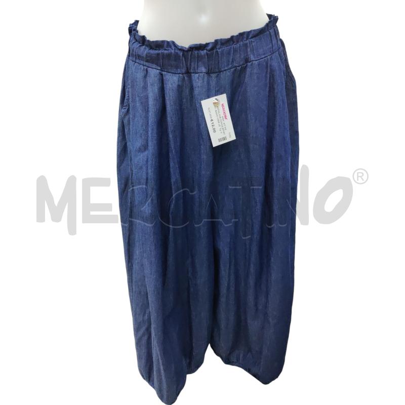 PANTALONE DONNA EFFETTO JEANS WIDE LEG | Mercatino dell'Usato Leini' 1