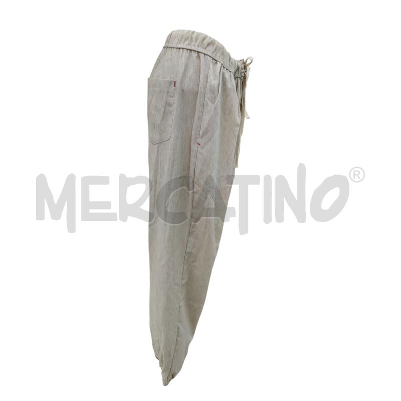 PANTALONE DONNA ELASTICO ESTIVO BEIGE | Mercatino dell'Usato Leini' 2