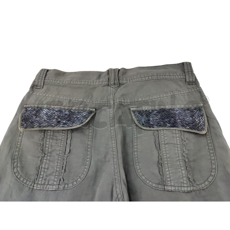PANTALONE DONNA NEW PENNY GRIGIO IN LINO E COTONE | Mercatino dell'Usato Leini' 2
