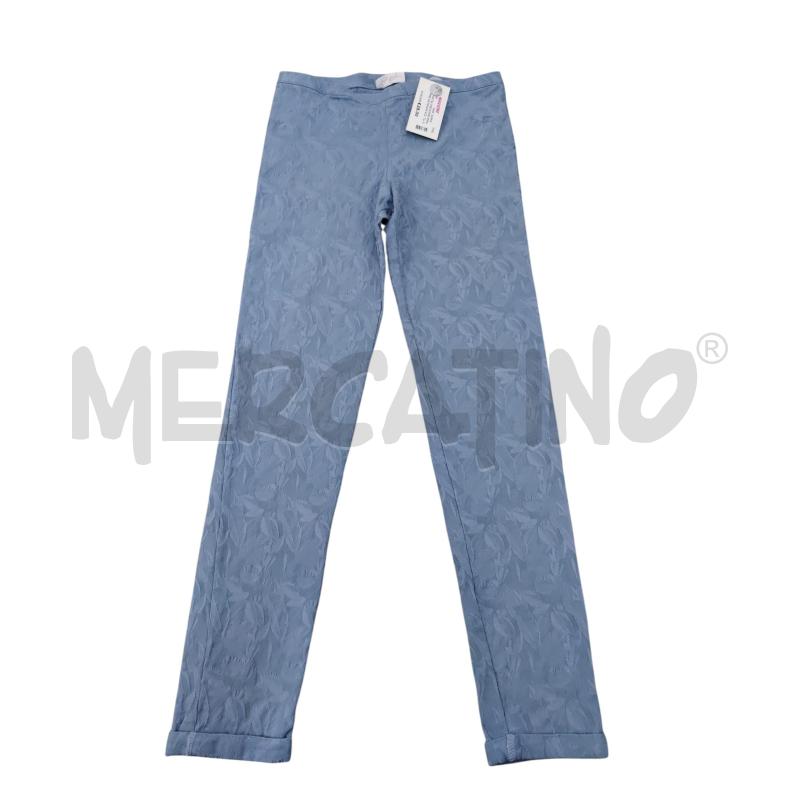 PANTALONE DONNA PHILIPPE MATIGNON AZZURRO CON TRAMA ELATICIZZATO | Mercatino dell'Usato Leini' 1