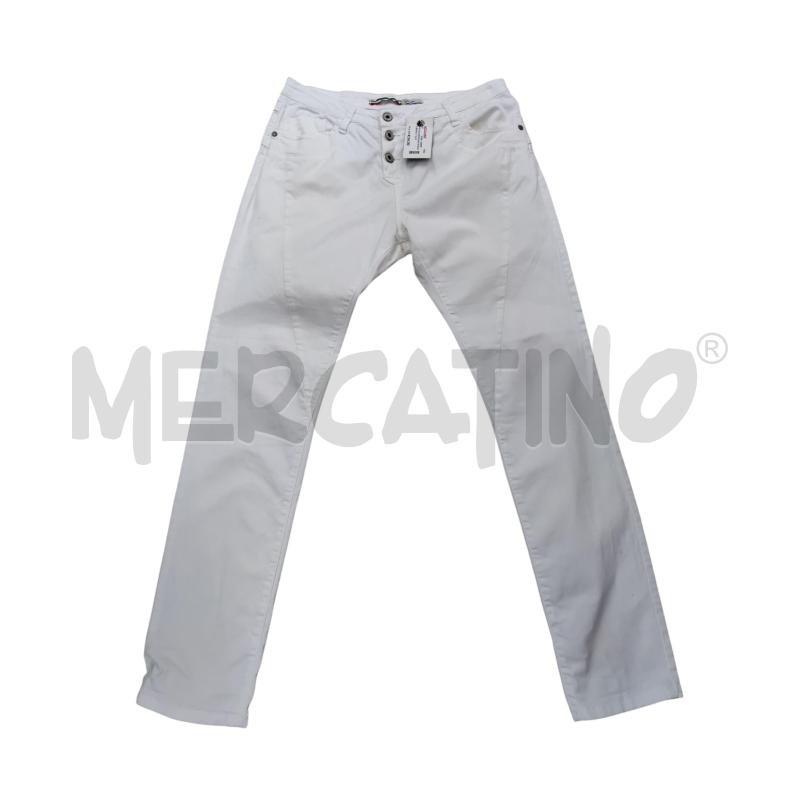 PANTALONE DONNA PLEASE BIANCO | Mercatino dell'Usato Leini' 1