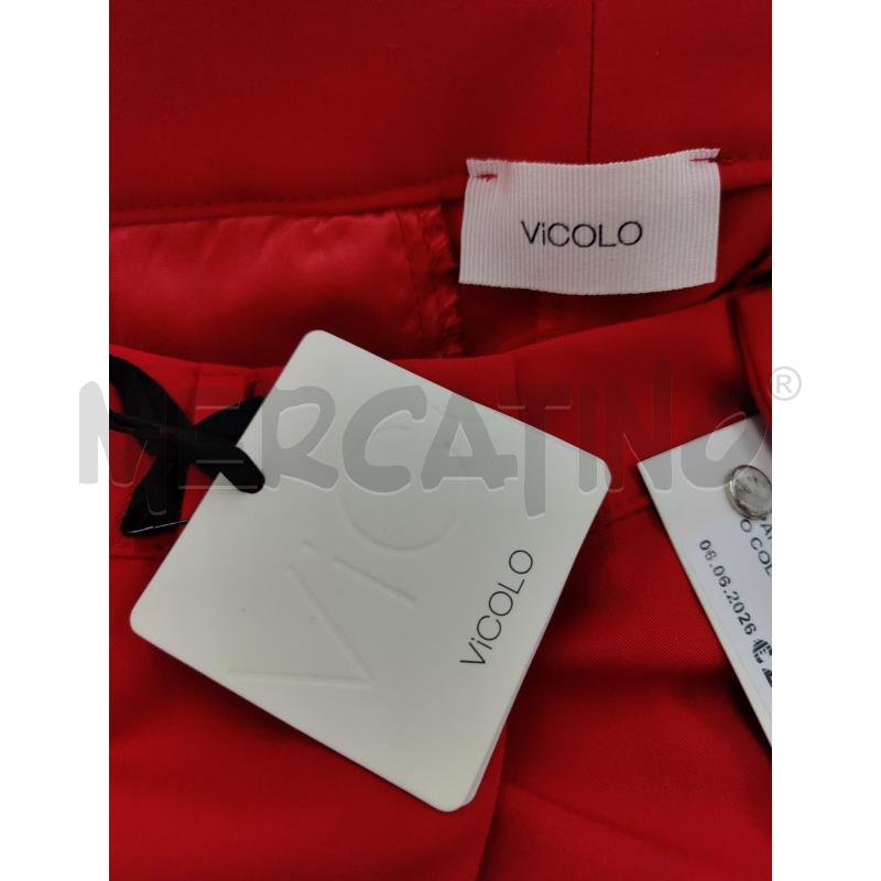 PANTALONE DONNA VICOLO COLORE ROSSO  | Mercatino dell'Usato Leini' 2