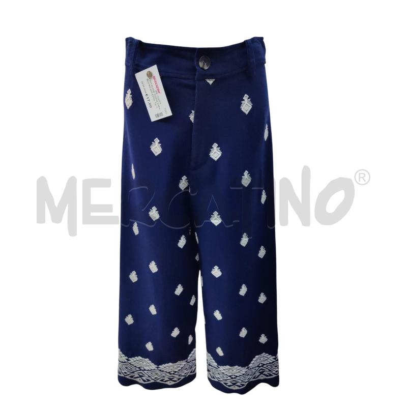 PANTALONE DONNA ZARA BLU RICAMI ESTIVI | Mercatino dell'Usato Leini' 1
