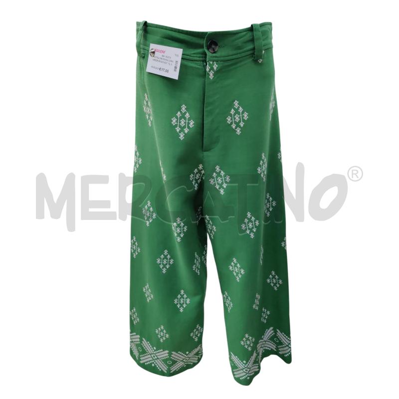 PANTALONE DONNA ZARA VERDE RICAMI ESTIVI | Mercatino dell'Usato Leini' 1