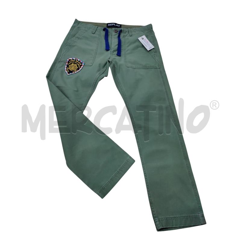 PANTALONE UOMO REPLAY VERDINO CON TOPPE | Mercatino dell'Usato Leini' 1