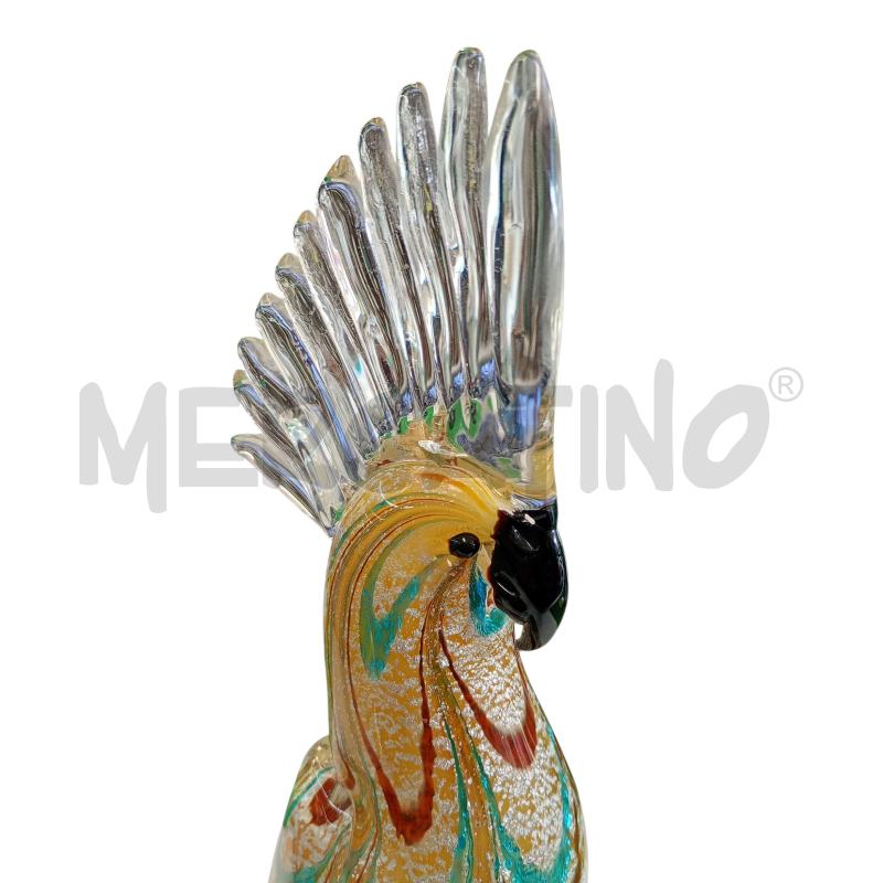 PAPPAGALLO VETRO MURANO CON ADESIVO  | Mercatino dell'Usato Leini' 2
