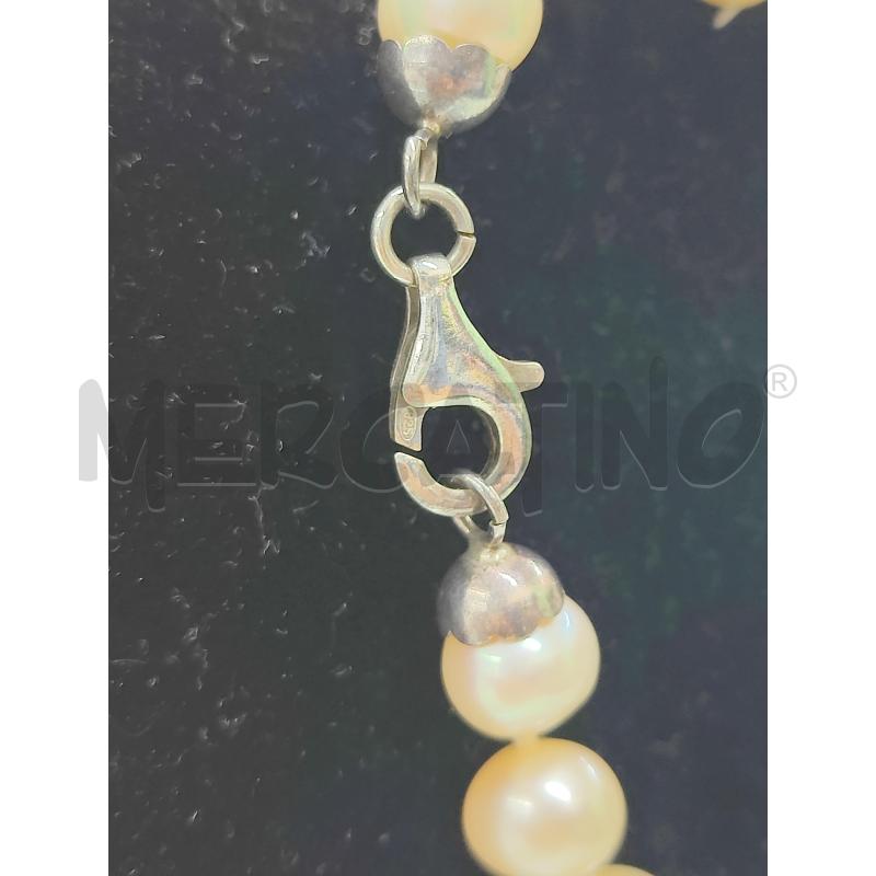 PARURE GIROCOLLO DI PERLE CON BRACCIALE GANCIO IN ARGENTO | Mercatino dell'Usato Leini' 2