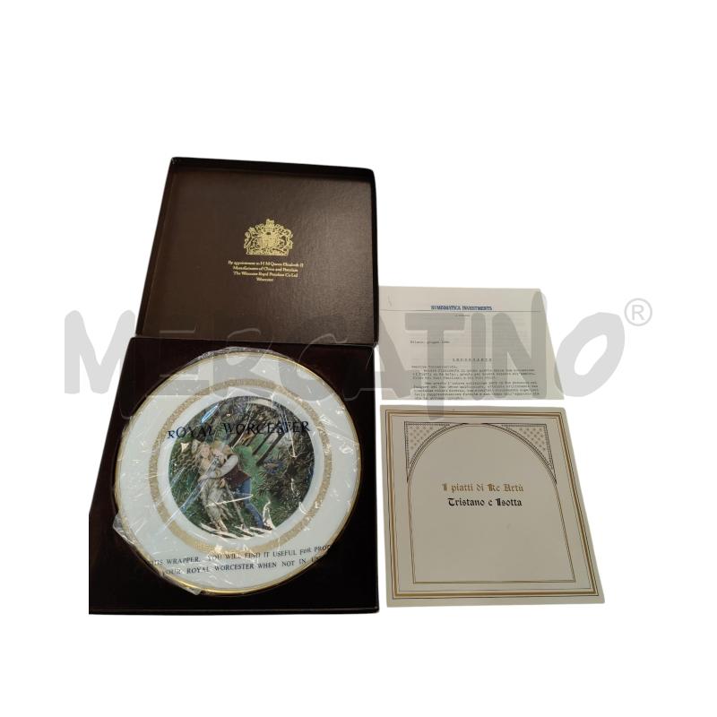 PIATTO ROYAL WORCESTER BONE CHINA TRISTATO E ISOTTA  | Mercatino dell'Usato Leini' 1