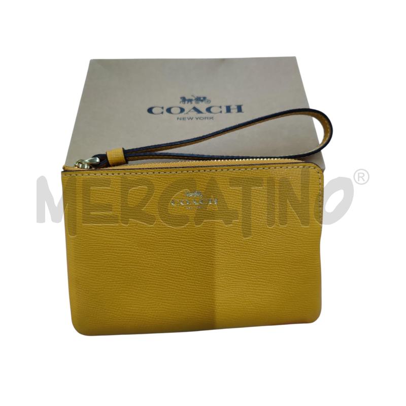 POCHETTE COACH VERA PELLE SENAPE | Mercatino dell'Usato Leini' 1