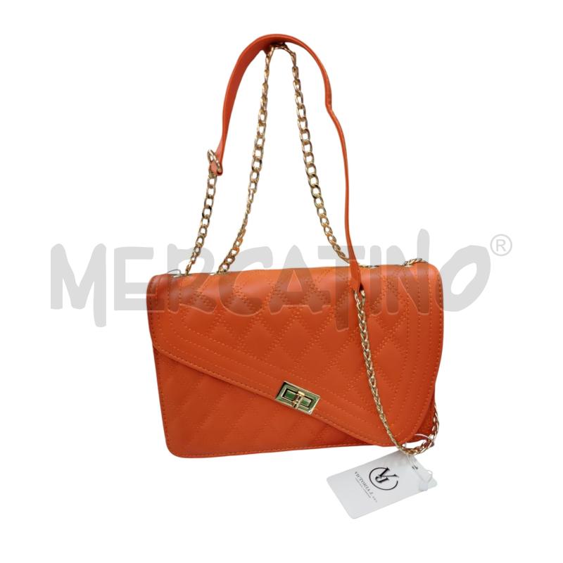 POCHETTE GRANDE ARANCIO TRAPUNTATA | Mercatino dell'Usato Leini' 1