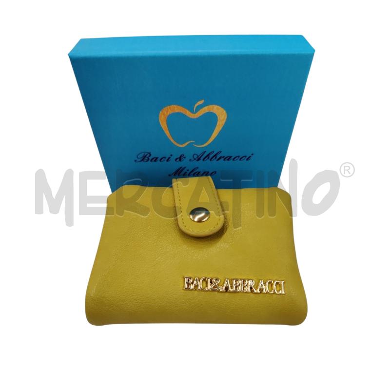 PORTA FOGLIO GIALLO BACI & ABBRACCI  | Mercatino dell'Usato Leini' 1