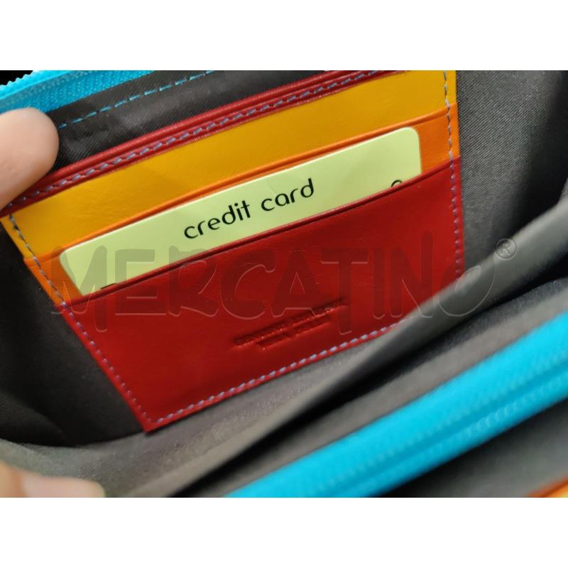 PORTA FOGLIO VERA PELLE AZZURRO | Mercatino dell'Usato Leini' 3