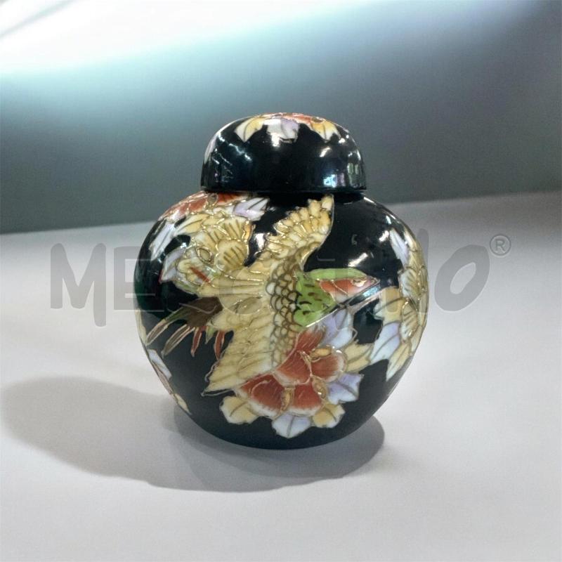 POTICHE VASO ORIENTALE NERO  | Mercatino dell'Usato Leini' 1