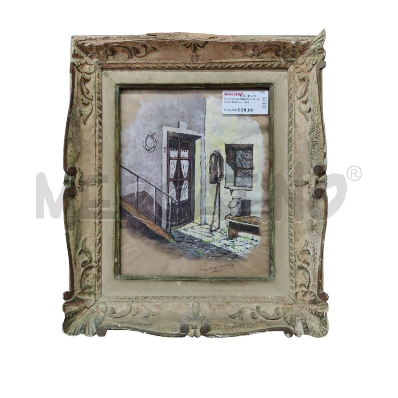 QUADRO ACQUARELLO LOIASCO ENRICO 1980 MIS 45 X 39 | Mercatino dell'Usato Leini' 1