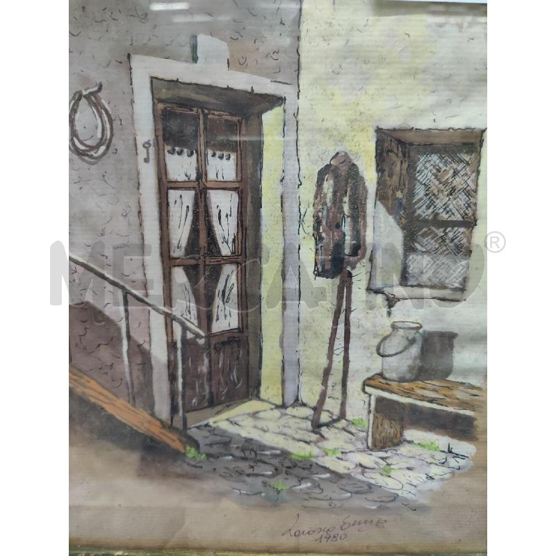QUADRO ACQUARELLO LOIASCO ENRICO 1980 MIS 45 X 39 | Mercatino dell'Usato Leini' 2