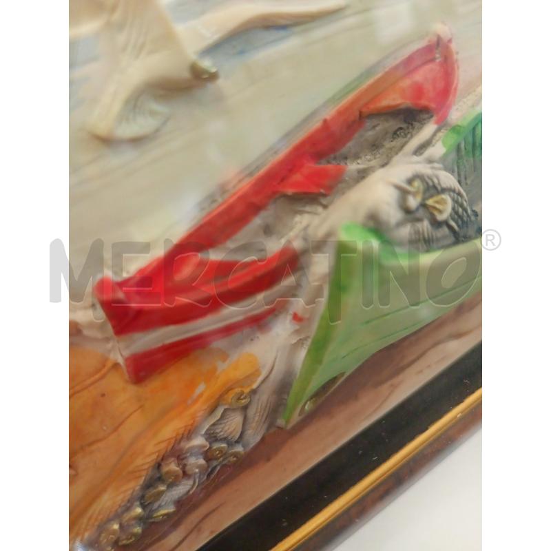 QUADRO CON CORNICE IN RADICA BARCHE 46X40 | Mercatino dell'Usato Leini' 3