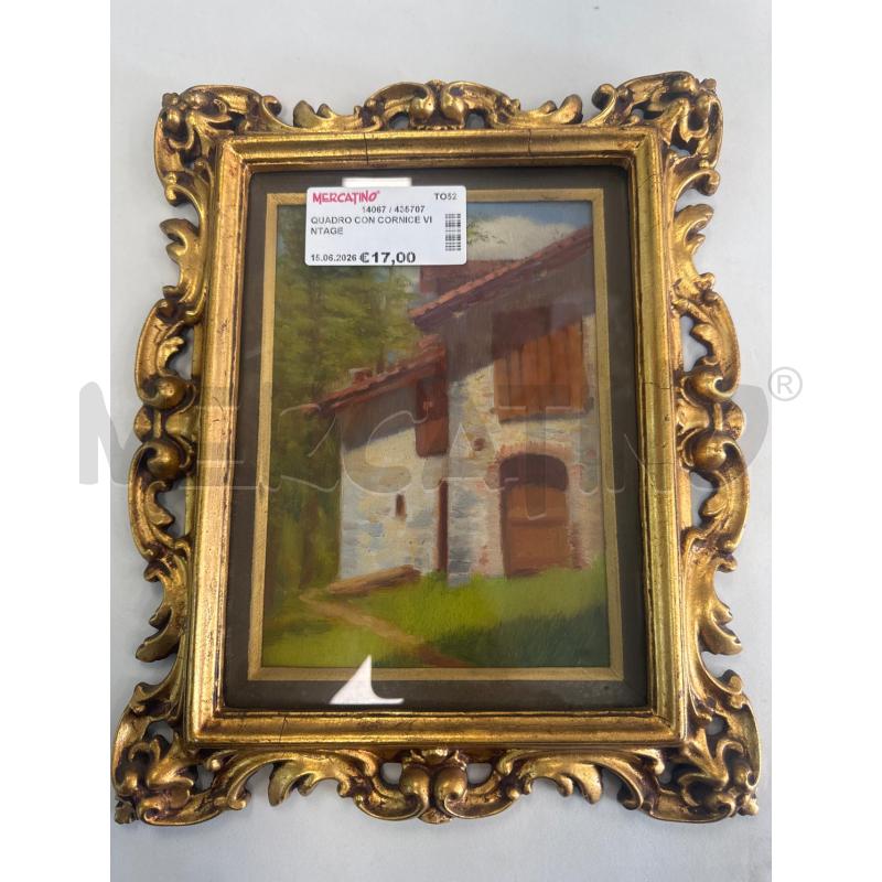 QUADRO CON CORNICE VINTAGE  | Mercatino dell'Usato Leini' 1