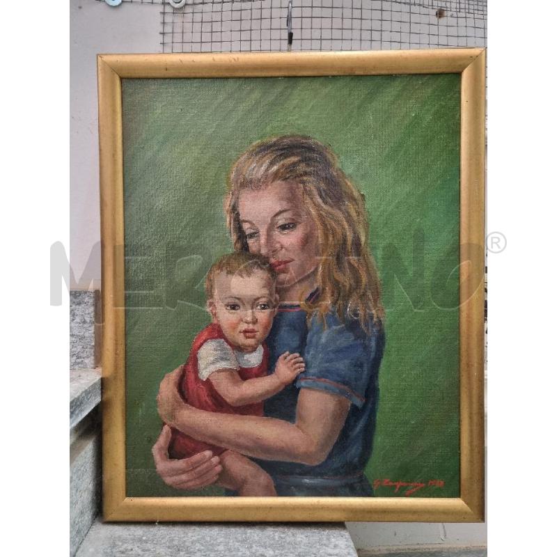 QUADRO DONNA CON PROLE | Mercatino dell'Usato Leini' 1