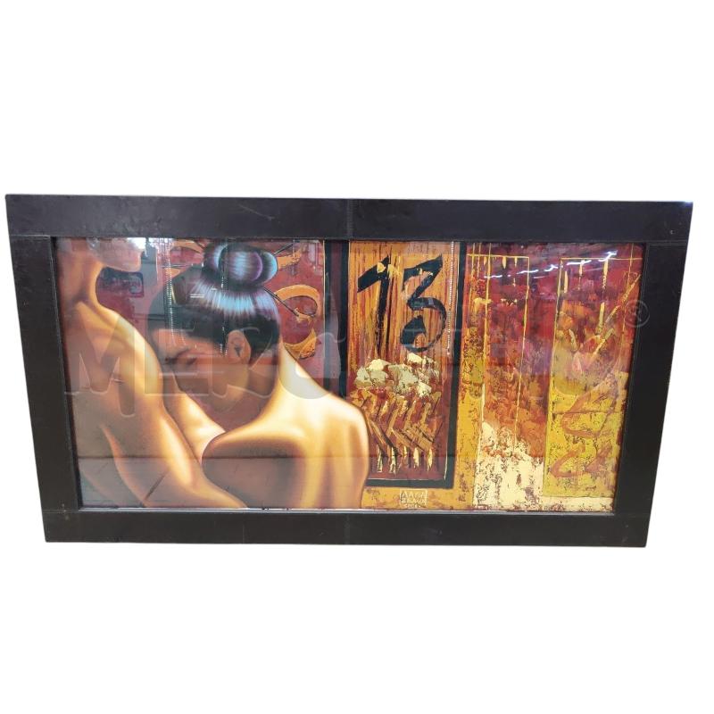 QUADRO DONNA CORNICE CUOIO | Mercatino dell'Usato Leini' 1