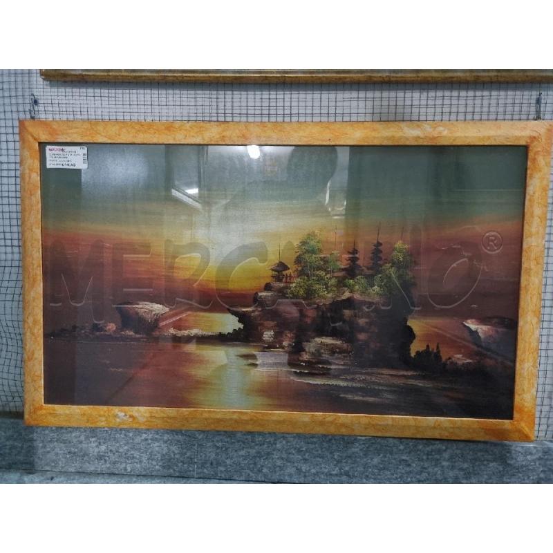 QUADRO ISOLA CON CORNICE ARANCIONE | Mercatino dell'Usato Leini' 1