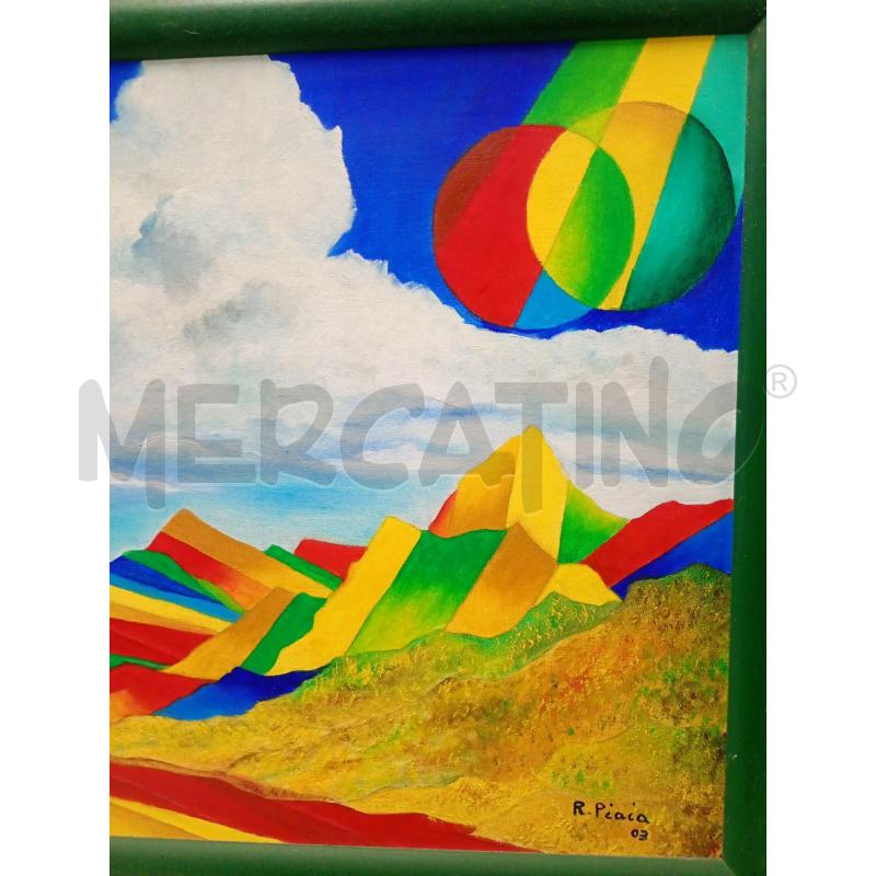 QUADRO LA NUBE ROBERTO PIAIA 31X41 OLIO SU TELA  | Mercatino dell'Usato Leini' 2