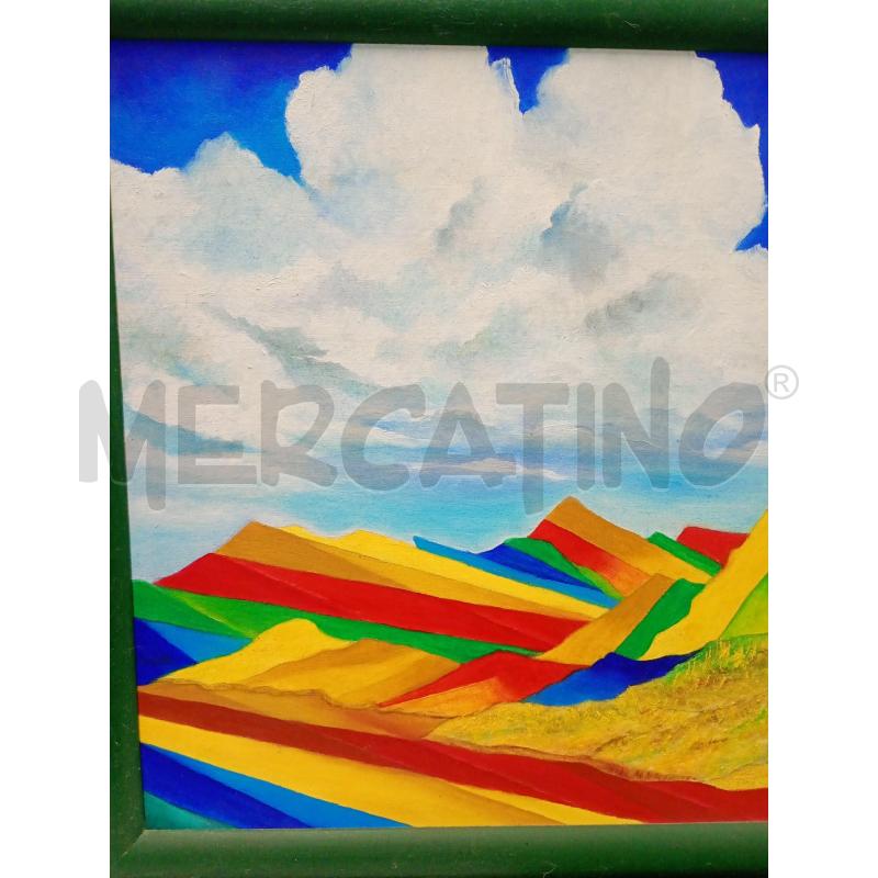 QUADRO LA NUBE ROBERTO PIAIA 31X41 OLIO SU TELA  | Mercatino dell'Usato Leini' 3