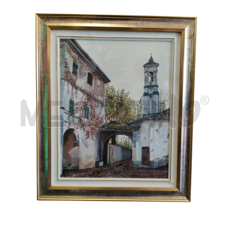 QUADRO OLIO SU TELA CHIESA 55X65 | Mercatino dell'Usato Leini' 1
